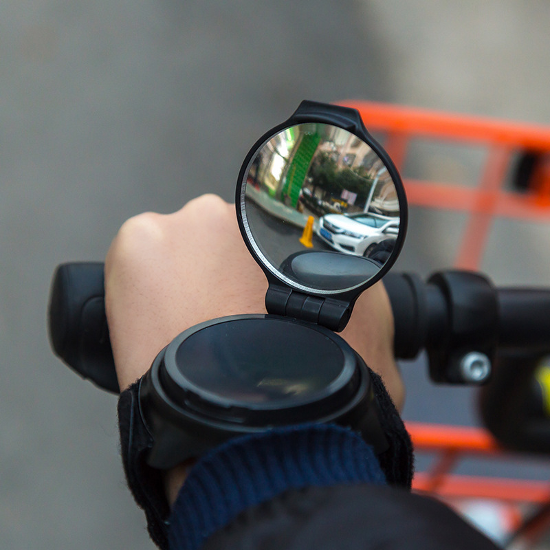 Picture of Amazon cross-border bicycle rearview mirror with wrist strap arm 360-degree rotating reflector