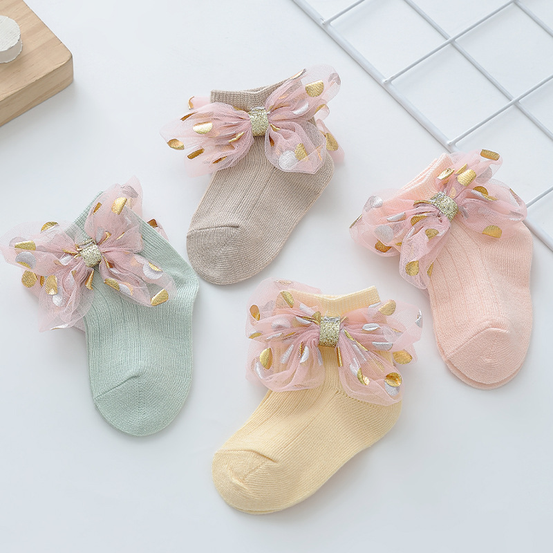 Picture of 23 new baby girl socks Western style girls lace socks lace baby Princess socks bow children dance socks