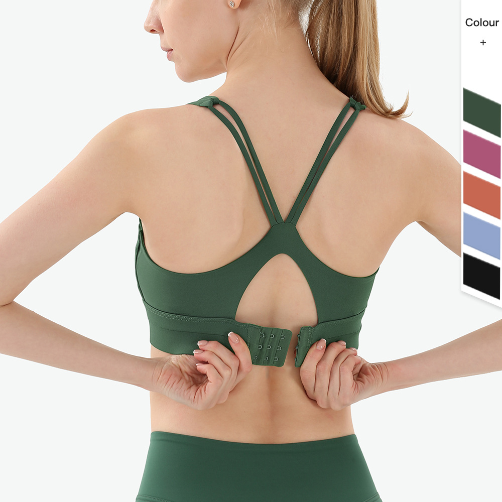 Picture of European and American Shockproof Outer Wear Beauty Back Yoga Sports Underwear High Strength Gather Quick-drying Fitness Bra Sports Vest for Women