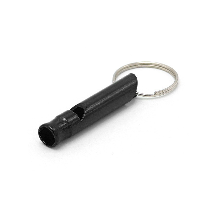 Picture of Outdoor aluminum alloy survival whistle wholesale portable key chain referee whistle high frequency emergency fire training survival whistle