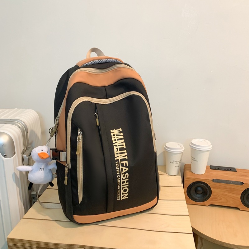 Picture of Schoolbag Girls College Students High School Junior High School Students Travel Backpack Primary School Students Weight Reduction Backpack Boys Large Capacity