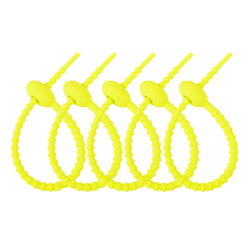 Picture of 180mm color silicone cable tie jewelry pendant stationery multifunctional lanyard data cable storage finishing winder