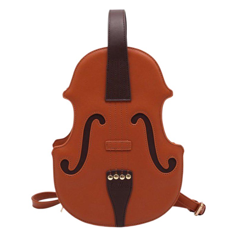 Foreign trade new European and American fashion creative funny personality simulation violin organ guitar pu messenger bag women's backpack