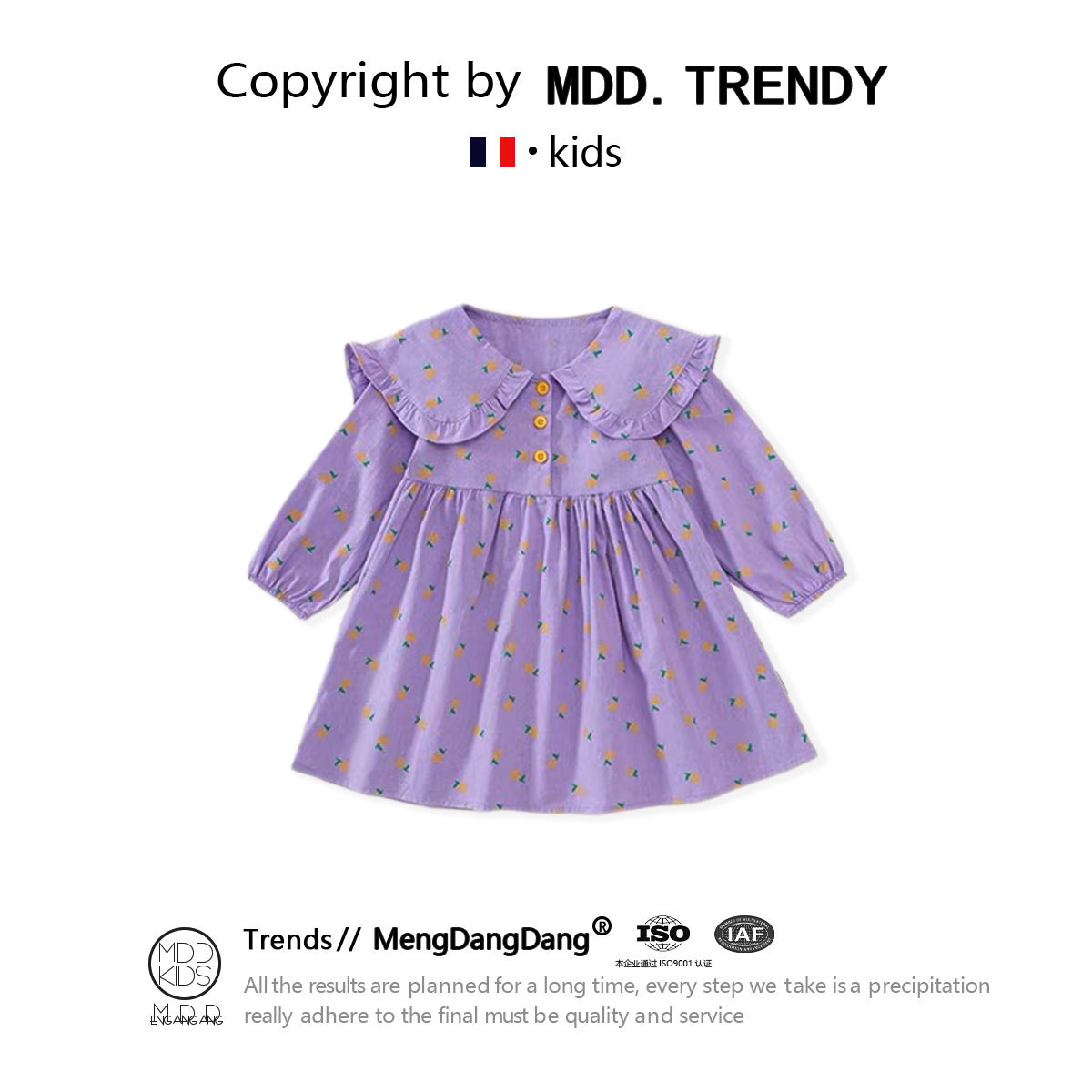 Picture of Mdd Girls Korean Floral College Style Skirt 2024 Spring and Autumn Lolita Long Sleeve Ruffle Dress