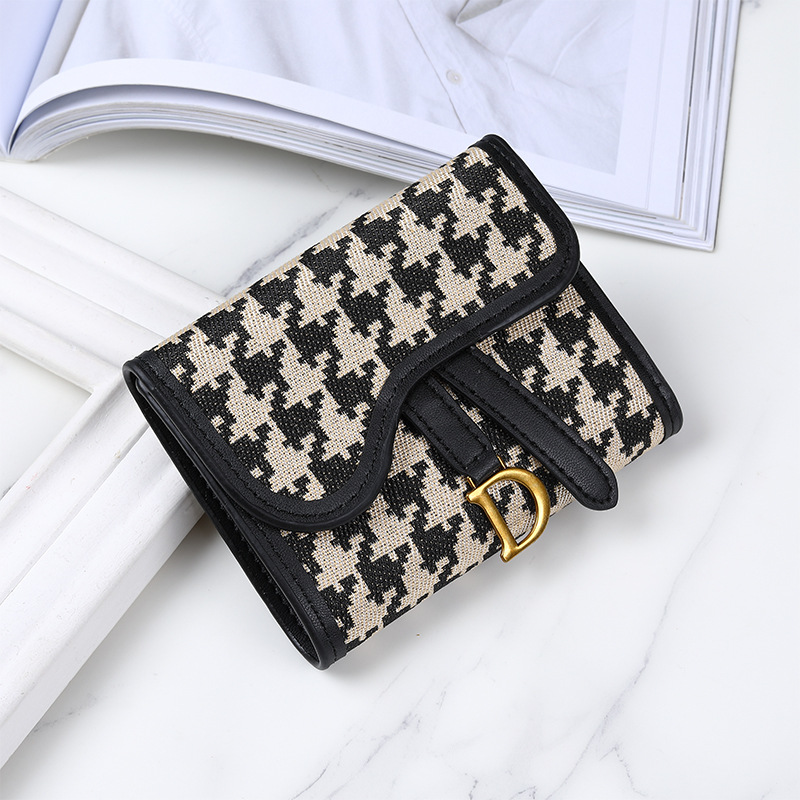 Picture of European and American Retro Small Wallet Women's New D-button Wallet Student Multi-functional Large Capacity Foreign Trade Cross-border Change Card Bag