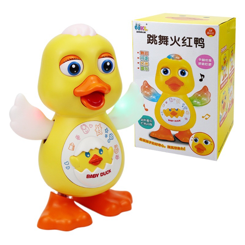 Douyin Baby Electric Dancing Toy Music Moving Children Baby Internet Celebrity Fire Red Duck Light Music Fun