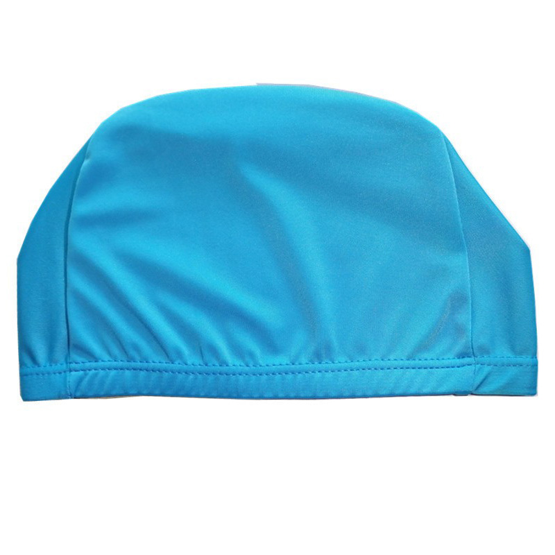 Picture of Adult Swimming Cap Swimming Pool Cloth Cap Solid Color Polyester Elastic Good Men's Pullover Cap Women's Long Hair Big Swimming Cap Summer