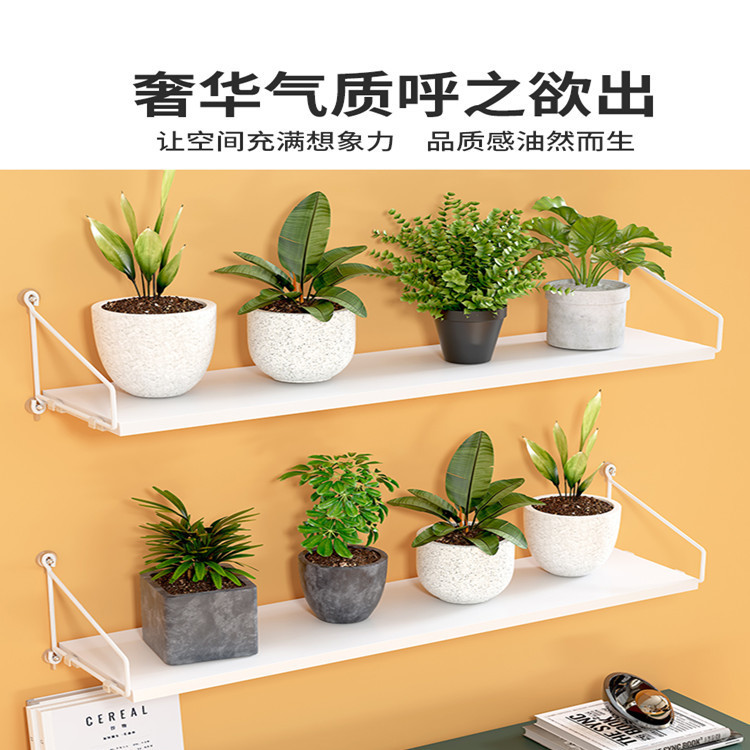 Picture of Source Factory Flower Rack Storage Rack Balcony Flower Rack Wall Indoor Wall Hanging Punch-free Flower Pot Rack Wall Rack