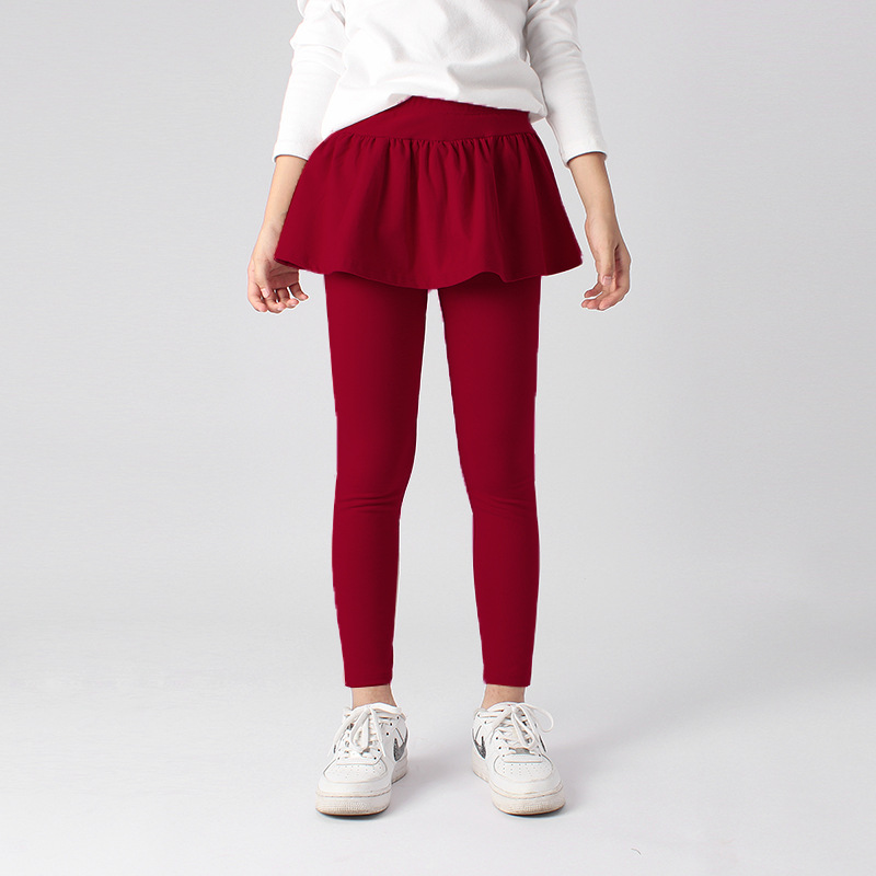 Picture of Children's Pants Autumn Korean Style New Children's Leggings Medium and Large Children Solid Color Leggings Culottes Girls' Pants Wholesale