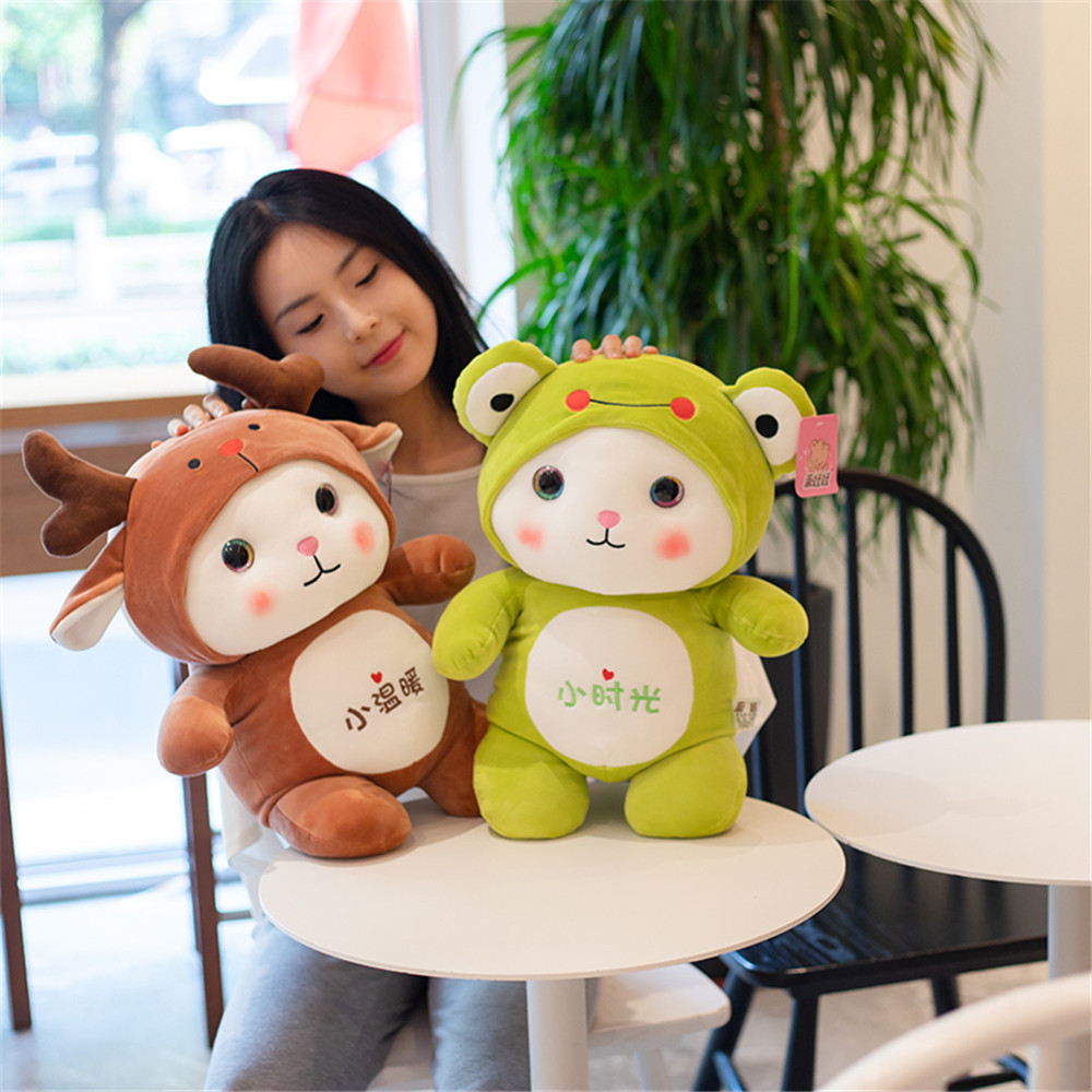 Picture of Cute Standing Transformation Cat Doll Girl Sleeping Pillow Baby Comfort Doll Children Girls Gifts Wholesale