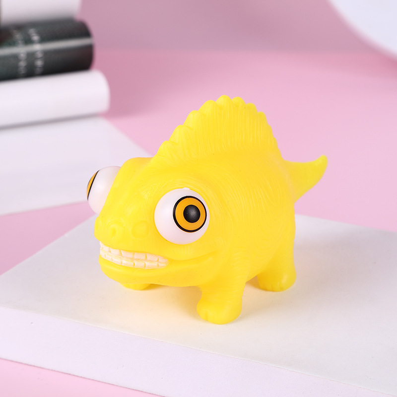 Picture of Cross-border cartoon factory direct decompression animal squeeze doll decompression pinch music stare eye vent toy