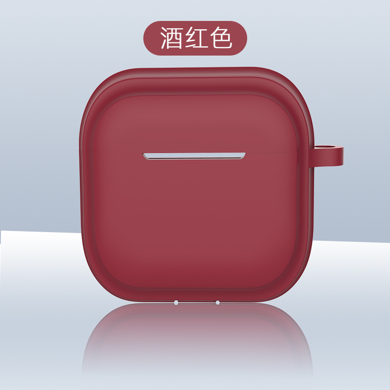 Picture of Simple Pure Color Belt Pendant Suitable for Airpods4 Protective Case Apple 1/2 Silicone Headphone Case with Lanyard Source