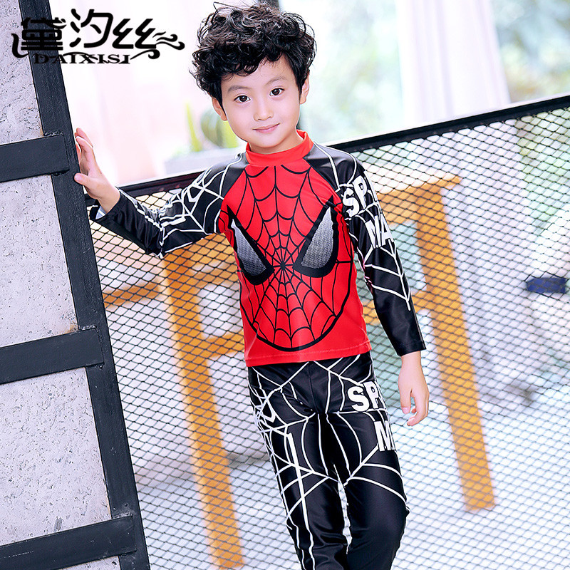 Picture of Swimwear Boys Juvenile Swimwear Sunscreen Quick-drying Children Snorkeling Surfing Long Sleeve Swimwear Boys Wholesale
