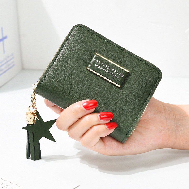 Picture of Hot Selling Korean Style Fresh Women's Bag Wallet Short Simple New Product Zipper Wallet Female Student Fashion Coin Purse Leather Bag