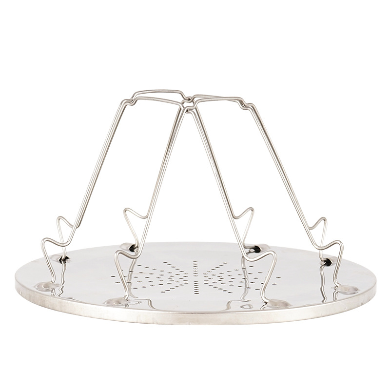 Picture of Outdoor Stainless Steel Toast Rack 4-piece Toast Bread Tray Camping Picnic Grill Foldable Baking Tray