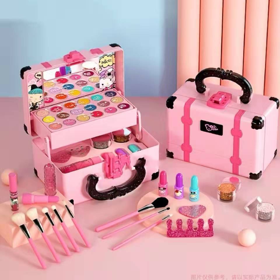 Children's Performance Cosmetics Toys Girls Makeup Eyeshadow Set Play House Lipstick Eyeshadow Nail Polish