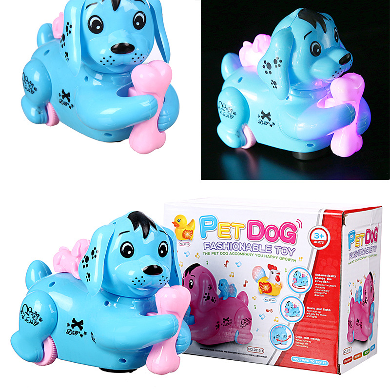 Picture of Electric Universal dog luminous children's toy colorful flash Music puzzle with sound puppy gift gift wholesale