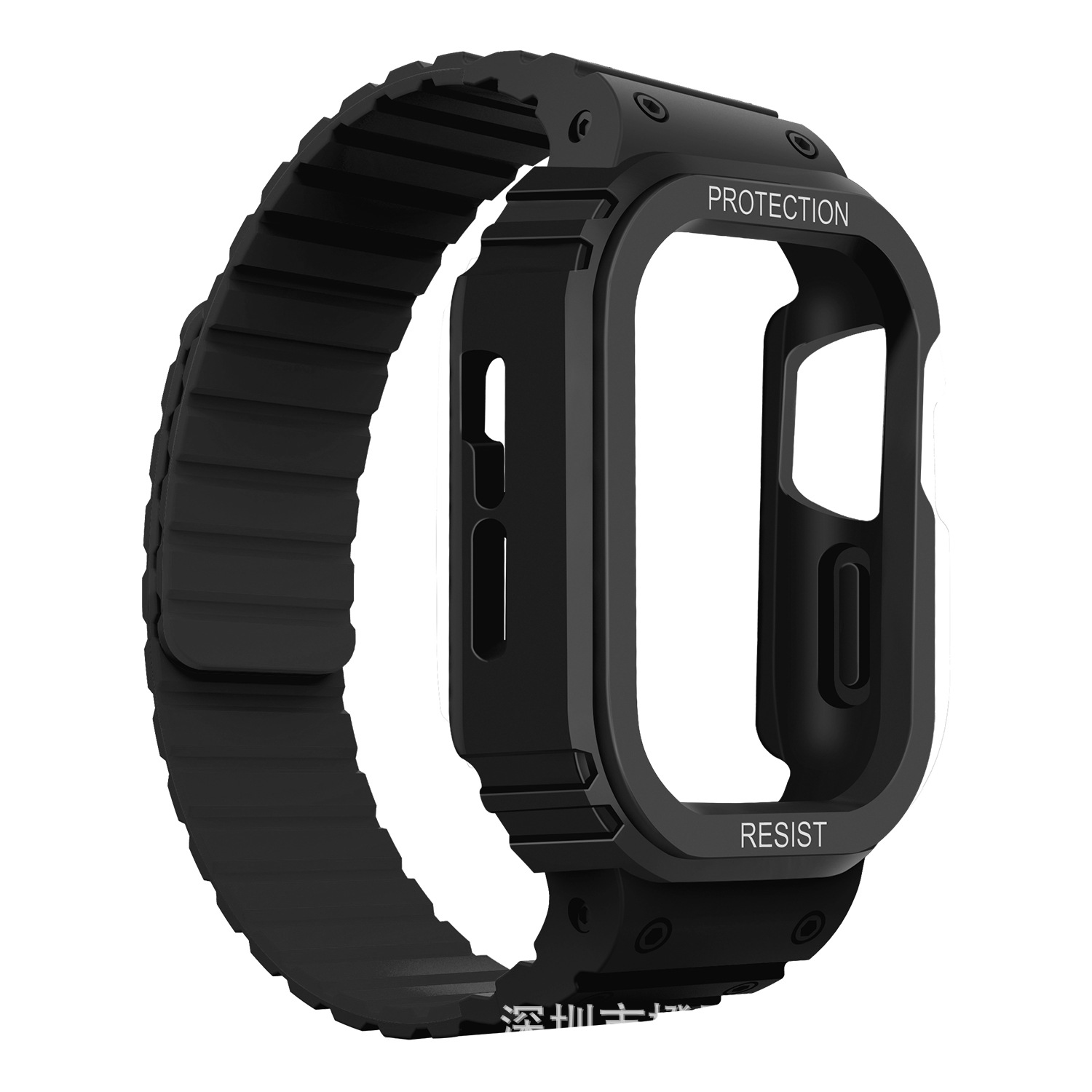 Picture of for applewatch apple strap iwatch9-10 generation silicone integrated protective case watch strap accessories