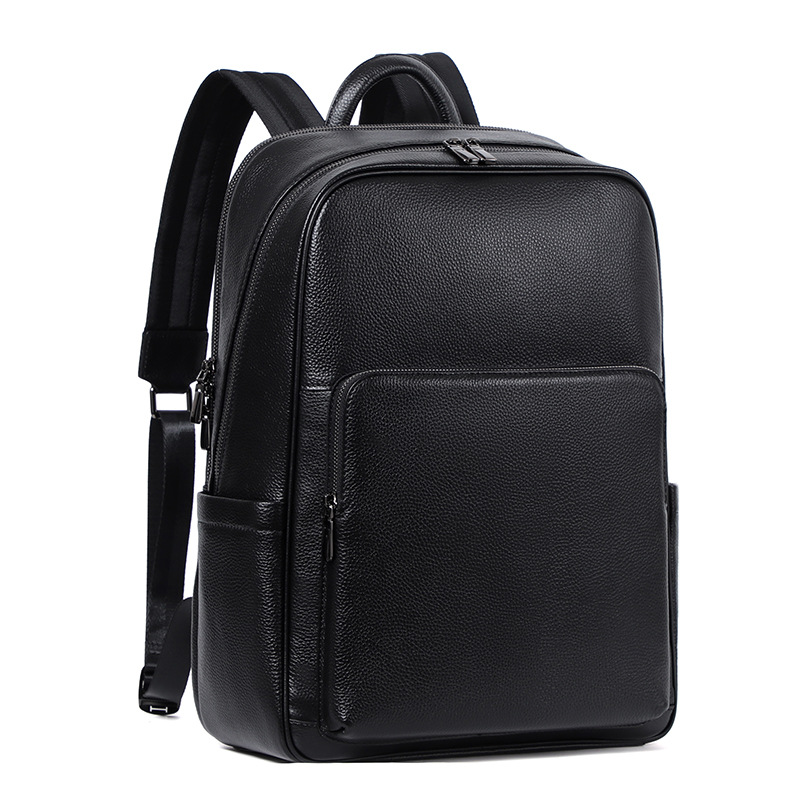 Picture of Multifunctional men's backpack genuine leather computer backpack travel bag first layer cowhide backpack in stock wholesale backpack