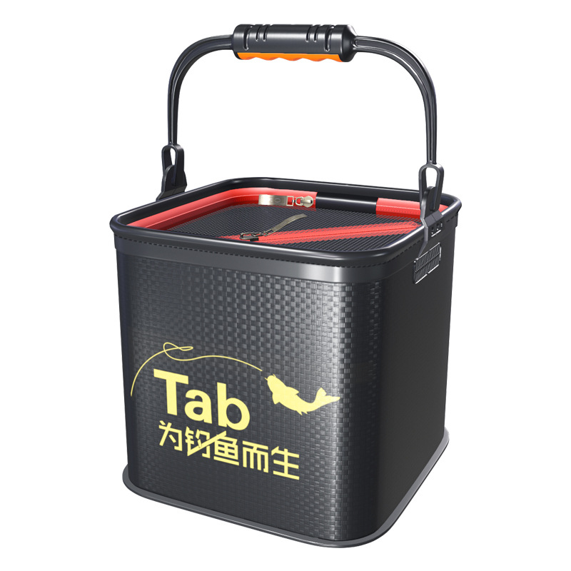 Picture of Tab fishing bucket small fish bucket eva thickened foldable small size fish bucket with rope fishing bucket live fish box wholesale