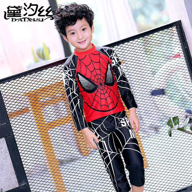 Picture of Swimwear Boys Juvenile Swimwear Sunscreen Quick-drying Children Snorkeling Surfing Long Sleeve Swimwear Boys Wholesale