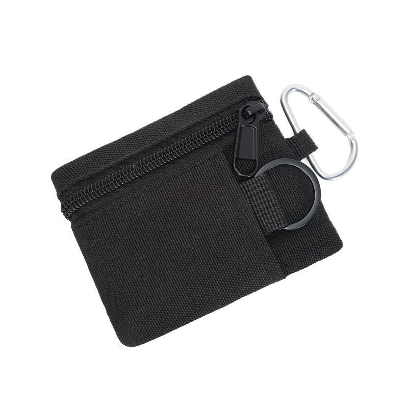 Picture of Simple camping climbing fishing key case outer change storage bag zipper small bag sundries storage card holder key case