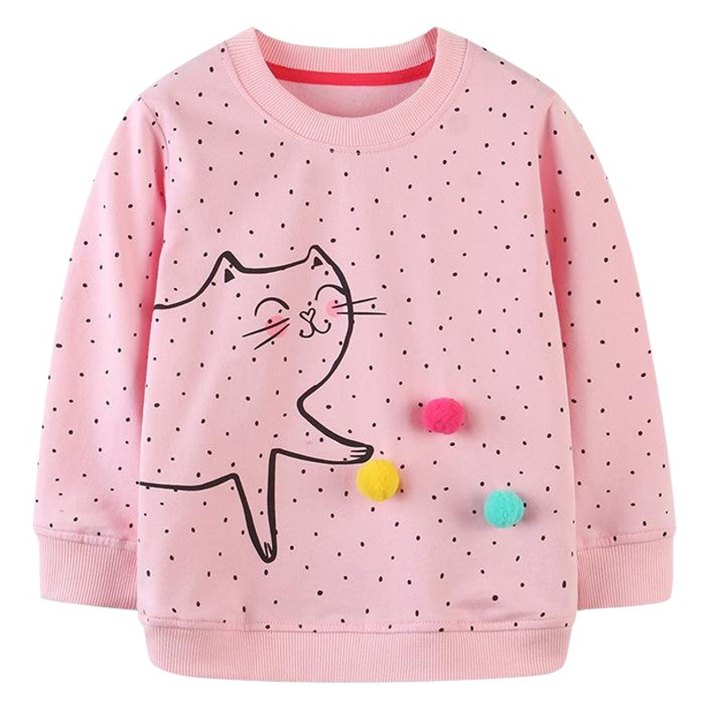 Cross-border supply of autumn new children's sweater European and American style girls long sleeve sweater printed round neck top