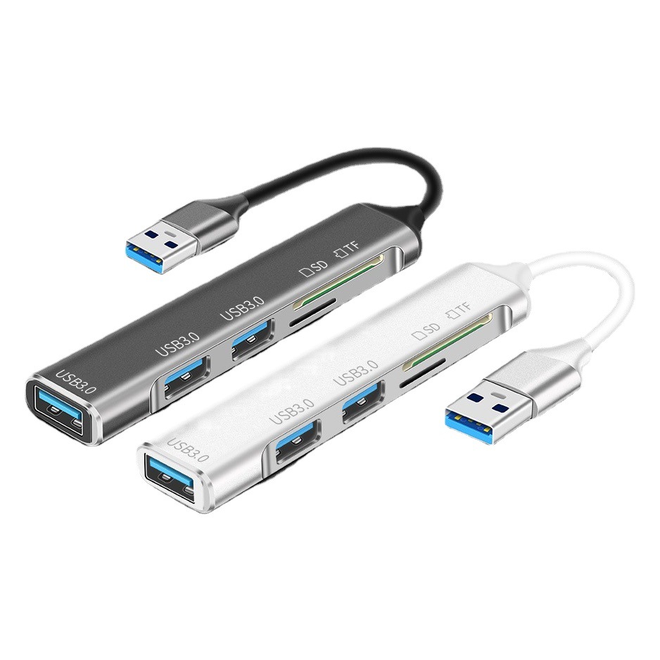 USB3.0 three-port docking station HUB with SD/TF card reading slot support full load 3.0 aluminum alloy mini lightweight HUB
