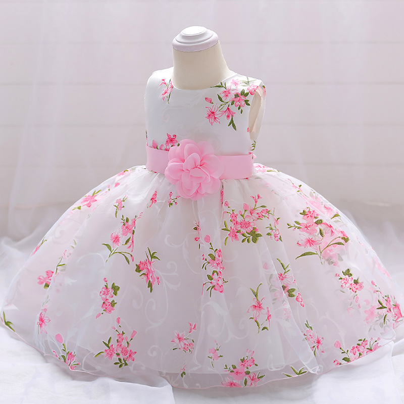 Picture of AliExpress Baby Baby Princess Dress Baby One Year Old Dress Printed Girl's dress Children's Wedding Dress