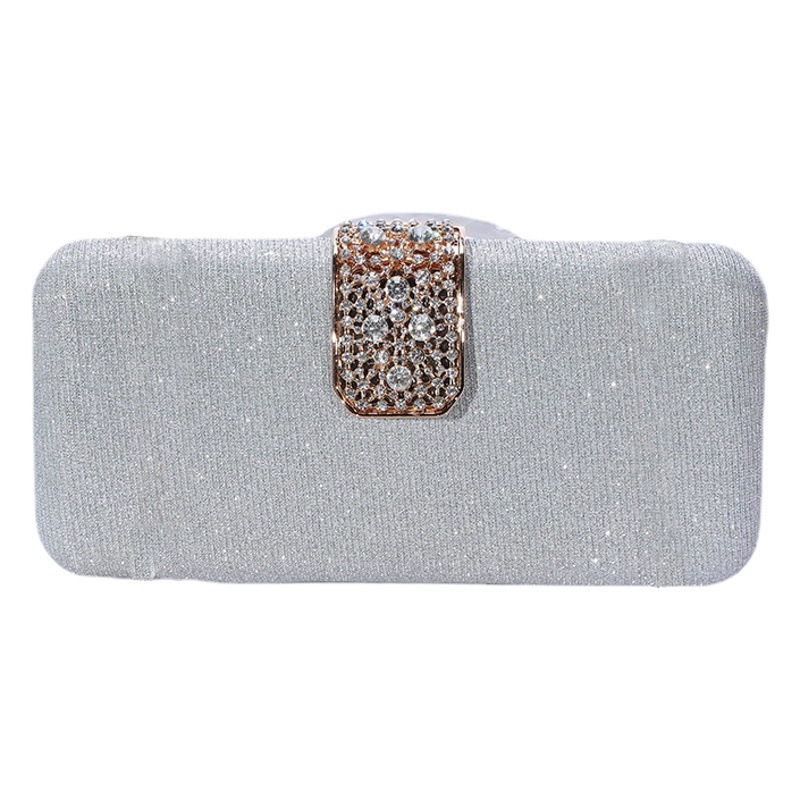 Foreign Trade European and American Evening Bag Women's Hand Bag Super Flash Powder Rhinestone Personalized Trendy Fashion Dress Cheongsam Bag for Women
