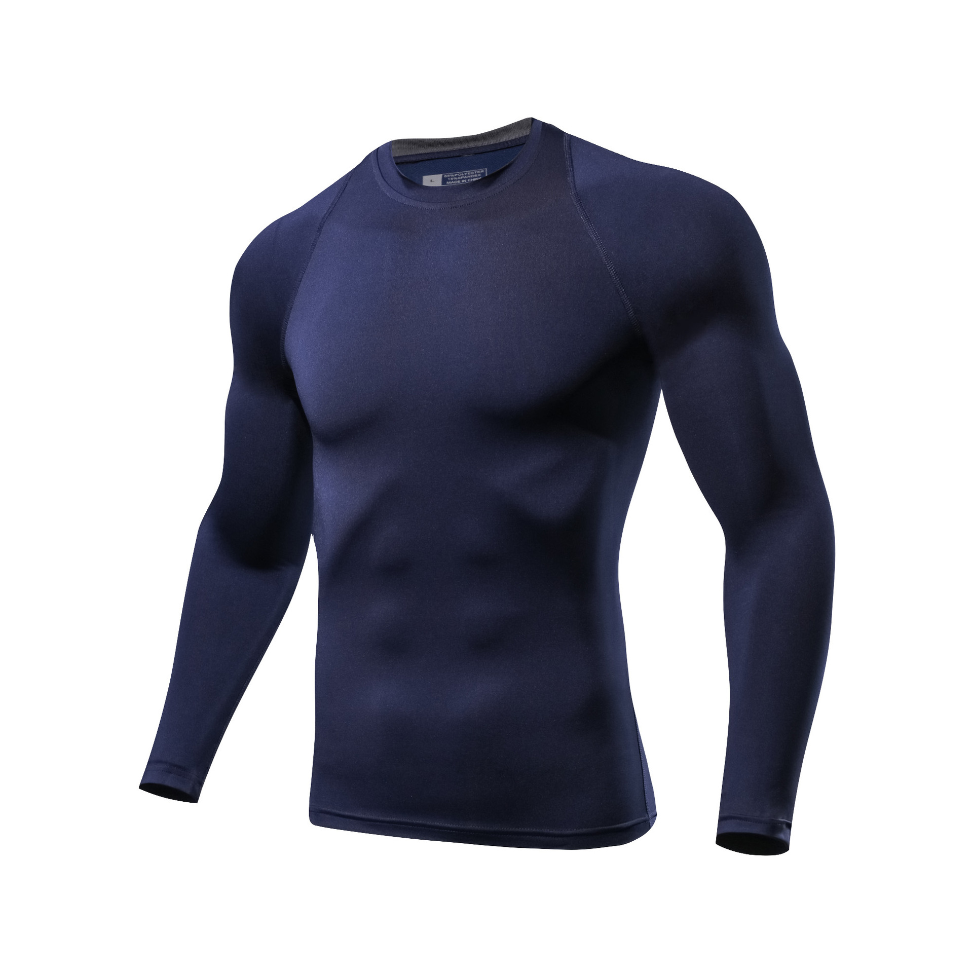 Picture of # L112 Cross-border Spring, Summer and Autumn Sweat-wicking Breathable Quick-drying Clothes T-shirt Crewneck Long Sleeve Sports Running Fitness Clothes Men