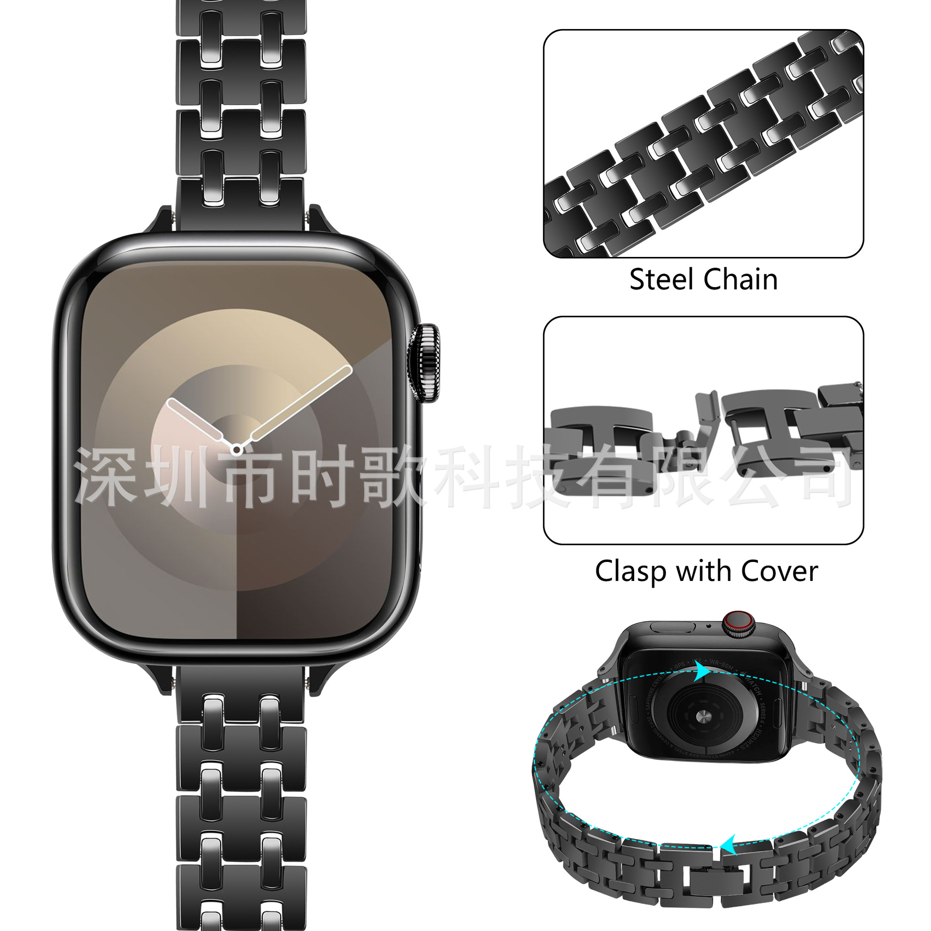 Picture of Suitable for Apple Watch strap small waist steel belt applewatch9Ultra light section metal strap wholesale