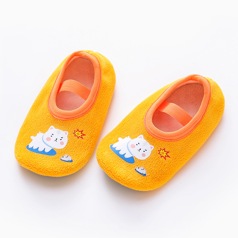 Picture of Wholesale baby floor socks baby men's and women's toddler shoes socks fleece-lined autumn and winter indoor early education shoes cool anti-slip