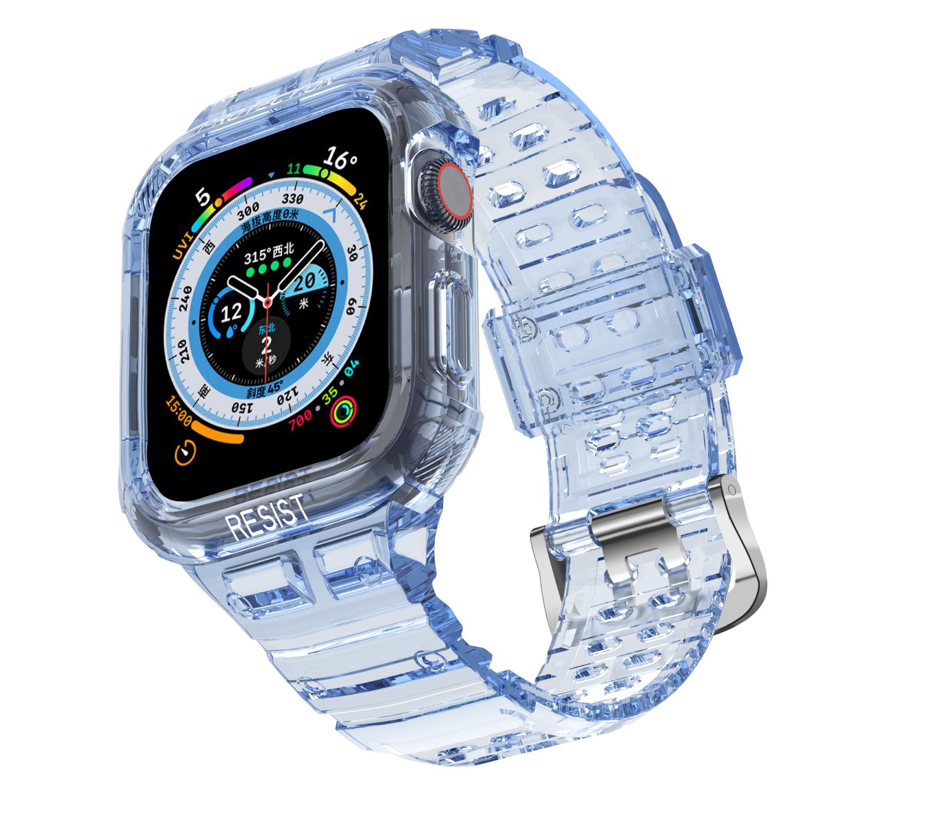 Picture of For apple watch Apple Watch Strap iwatch1 ~ 9 Generation TPU One-piece Strap Transparent Step