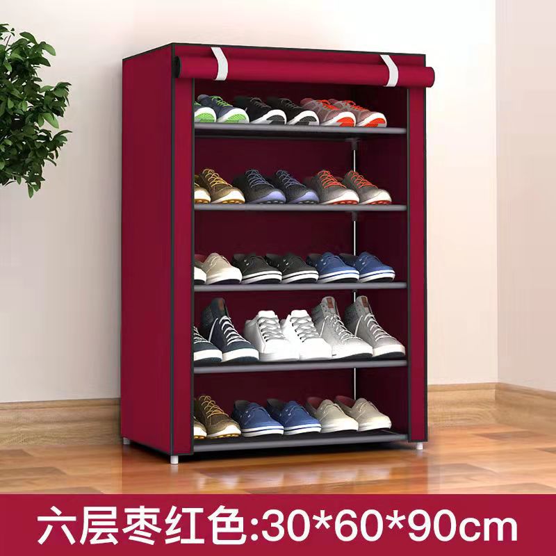 Picture of Simple Shoe Rack Multi-layer Steel Pipe Assembly Dustproof Shoe Cabinet Student Dormitory Home Storage Cabinet Economical Shoe Cabinet Shoe Rack