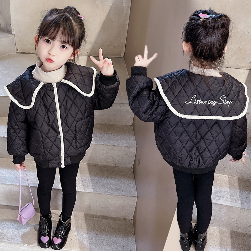 Picture of Girls' 2024 autumn new cotton-padded coat children's western style winter quilted coat all-matching top fashionable light cotton-padded coat