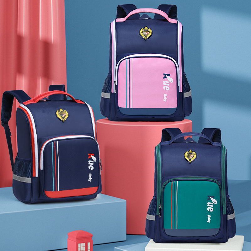 Picture of Primary school student schoolbag boys and girls 2-6 grade children's large capacity backpack ultra-light spine protection burden reduction British backpack