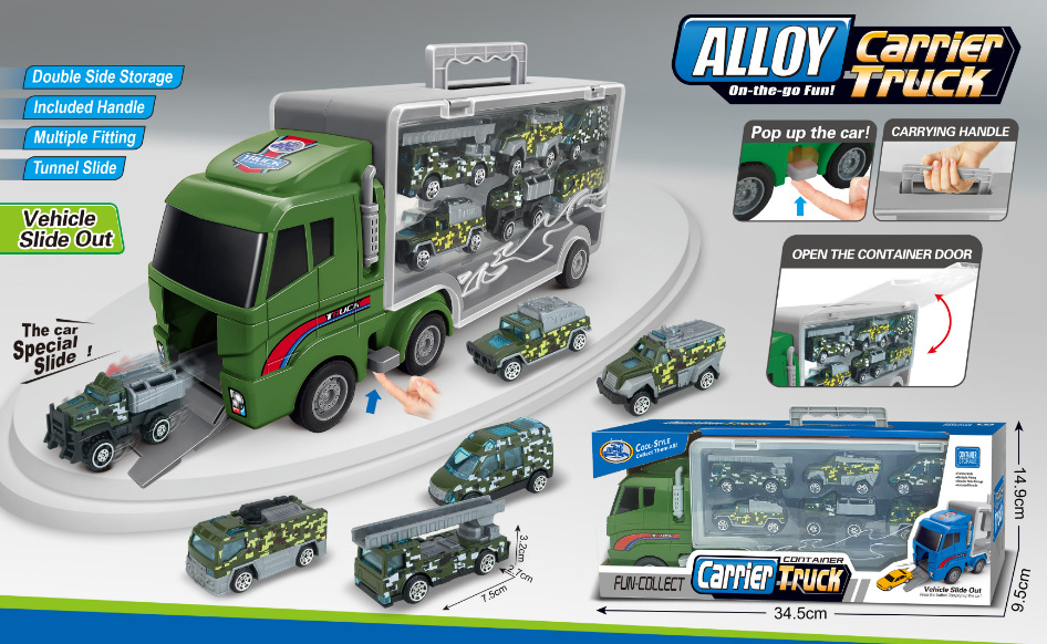 Picture of Children's large storage container truck alloy back force car simulation engineering car model boy toy 008-21