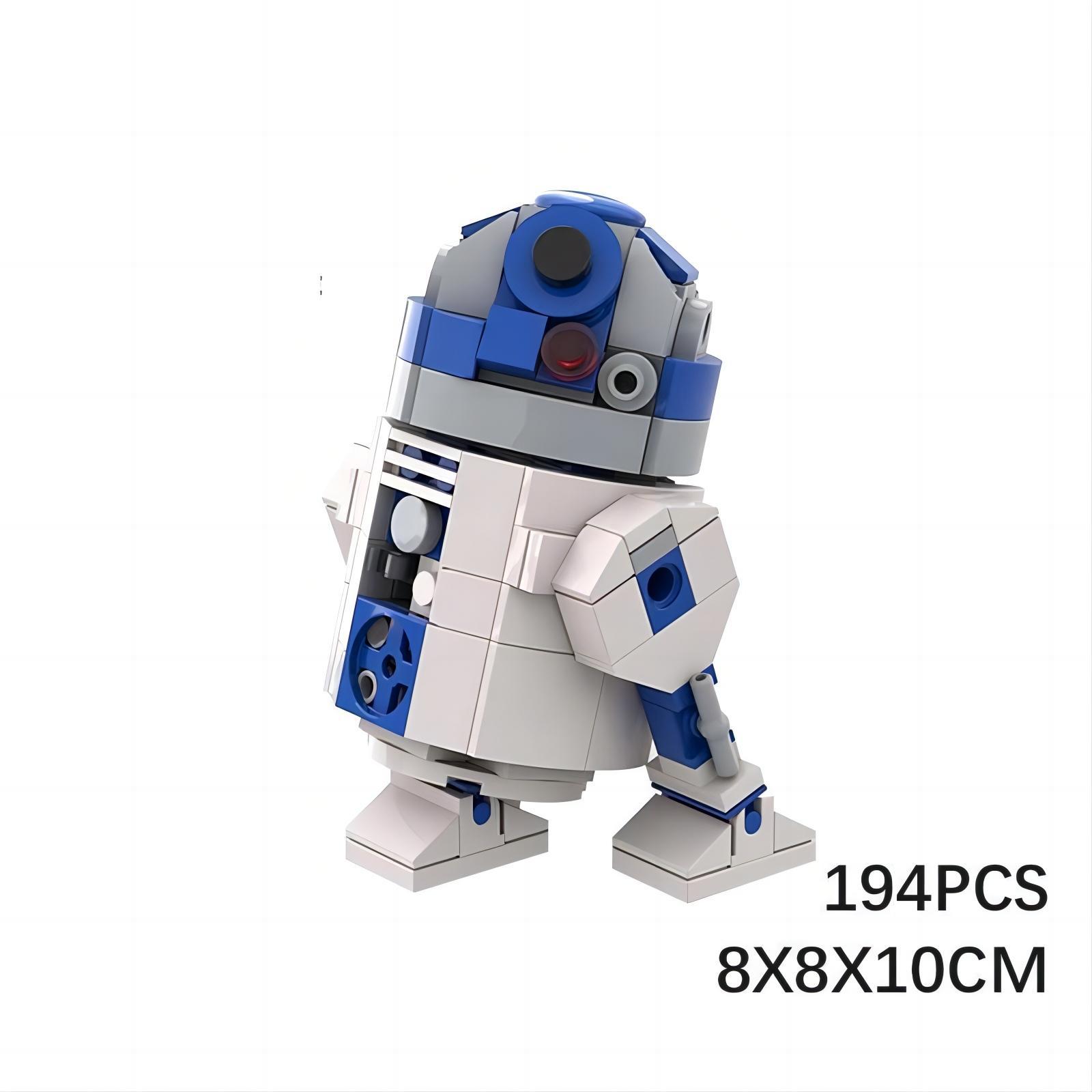 Picture of MOC domestic building blocks puzzle assembling 48008 robot R2-D2 assembling building blocks suit Star Wars series
