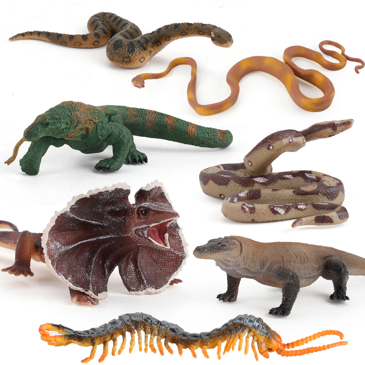 Picture of Foreign Trade Hot Sale Simulation Wild Animal Solid Static Model Umbrella Lizard Centipede Python Children's Cognitive Toy