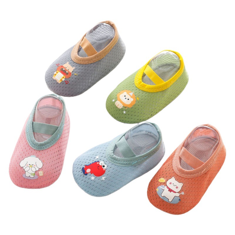 Spring and summer baby floor socks children's mesh breathable cartoon baby shoes socks cool indoor toddler shoes