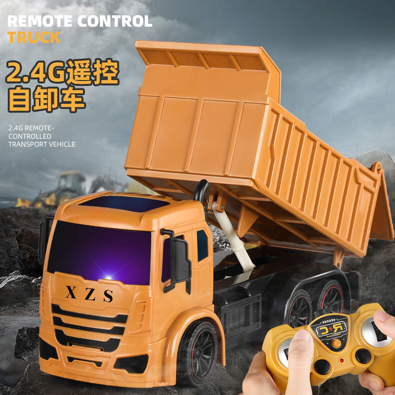 Picture of Electric 7-way remote control dump truck toy remote control children's excavator electric toy car engineering vehicle stall toy