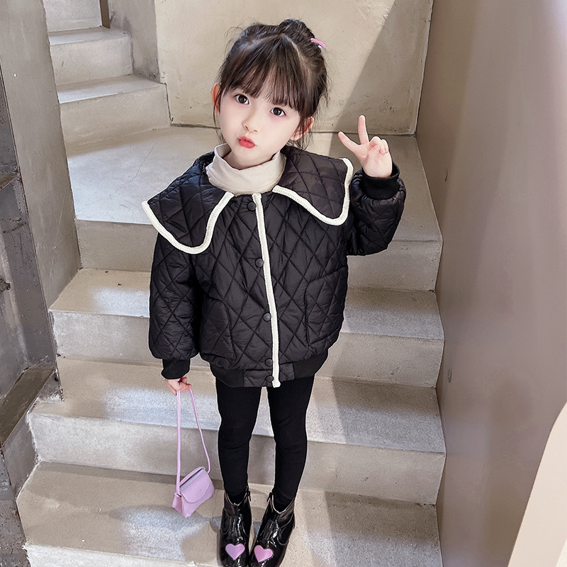 Picture of Girls' 2024 autumn new cotton-padded coat children's western style winter quilted coat all-matching top fashionable light cotton-padded coat