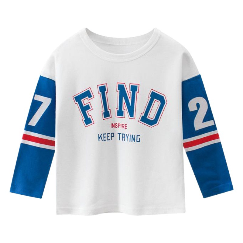 27Kids Brand Kidsren's Clothing Wholesale 2024 Autum New Boys' Long-Sleeved T-Shirts Kidsren's Bottoming Shirts One Piece Consignment