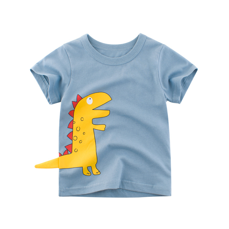 Picture of [Factory Goods] Children's Short-Sleeved T-Shirts Wholesale Trendy Brand Kidsren's Clothing Summer 2024 Fashionable Baby Boy Clothes