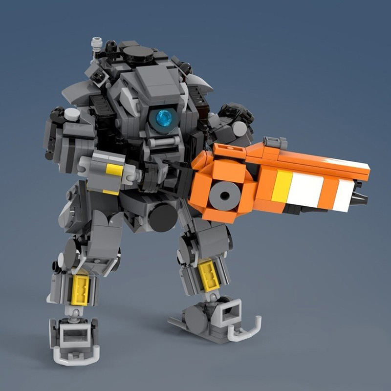 Picture of MOC Compatible Lego Assembled Model Robot Titan Fall Q Edition Ion Domestic Small Particle Building Blocks
