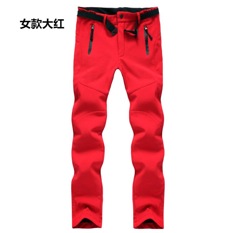 Picture of Outdoor Rush Pants Women's Windproof Waterproof Winter Thickened Warm Couple's Outdoor Soft Shell Mountaineering Fleece Pants