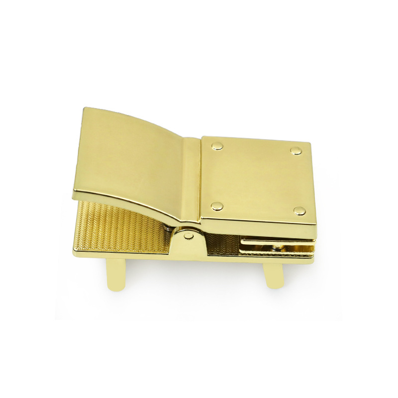 Picture of Light Gold DIY zinc alloy Press lock stewardess bag handbag toggle lock luggage hardware accessories die-casting lock