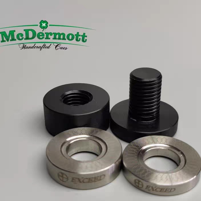 Picture of Metz cue EXCEED mid-wheel counterweight MEZZ replacement head center of gravity weight adjustment Metz wooden teeth