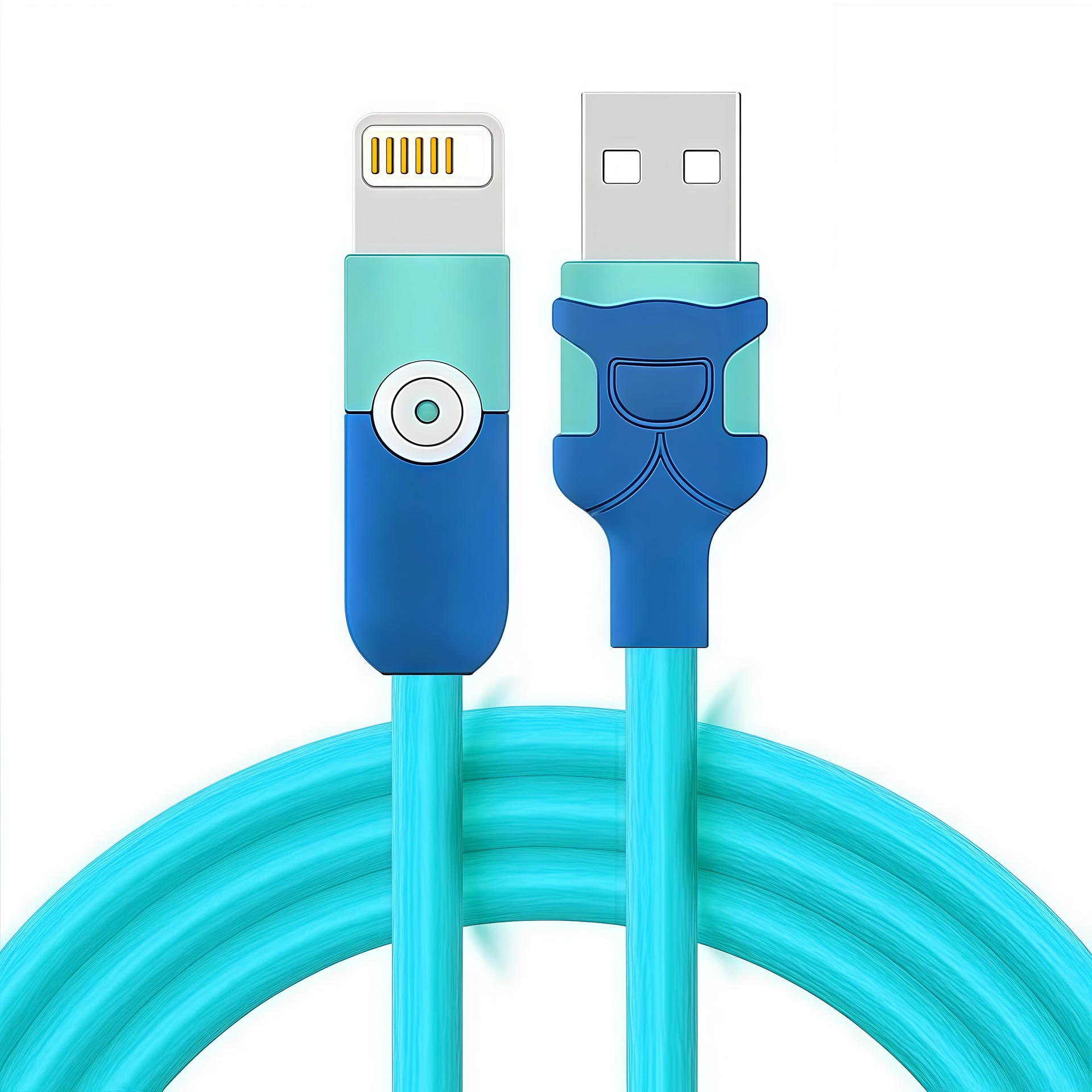 Picture of Blue classmate cartoon fun data cable for Apple Huawei millet glory mobile phone super fast charge Android flash charge
